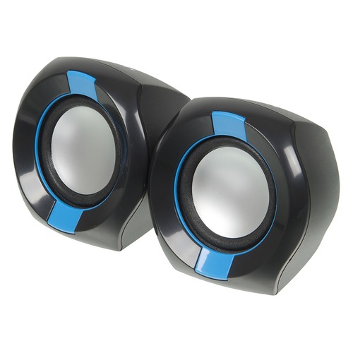 

Колонки OKLICK OK-203, 2.0, черный/ синий [ok-203 black]