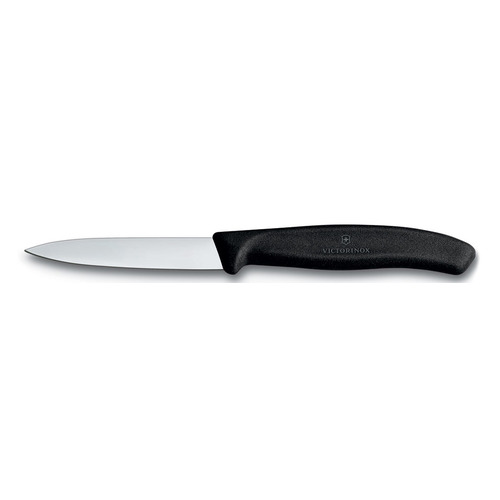 

Нож кухонный Victorinox Swiss Classic, для чистки овощей и фруктов, 80мм, заточка прямая, стальной, черный [6.7603], Swiss Classic