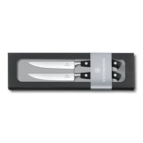 фото Набор ножей кухон. victorinox grand maitre steak (7.7242.2w) компл.:2шт черный подар.коробка