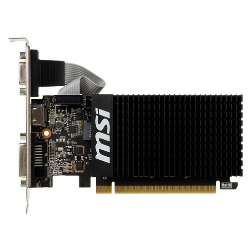 фото Видеокарта msi nvidia geforce gt 710 , gt 710 2gd3h lp, 2гб, ddr3, low profile, ret