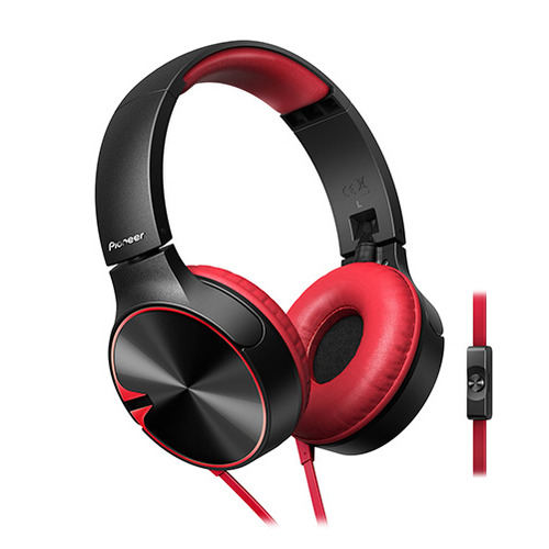 

Наушники PIONEER SE-MJ722T-R, 3.5 мм, накладные, красный/черный