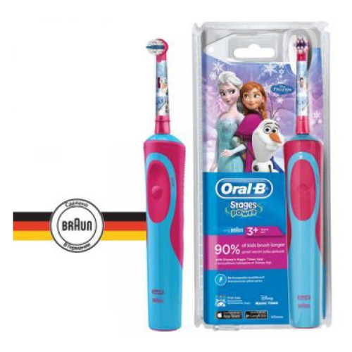 

Электрическая зубная щетка ORAL-B Frozen Vitality Kids голубой, Голубой и розовый