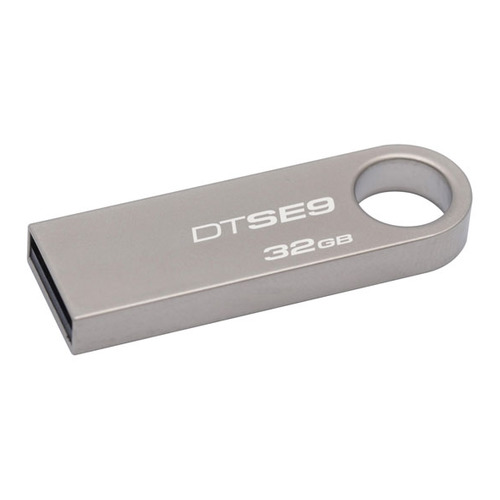 фото Флешка usb kingston datatraveler 32гб, usb2.0, серебристый [dtse9h/32gb]