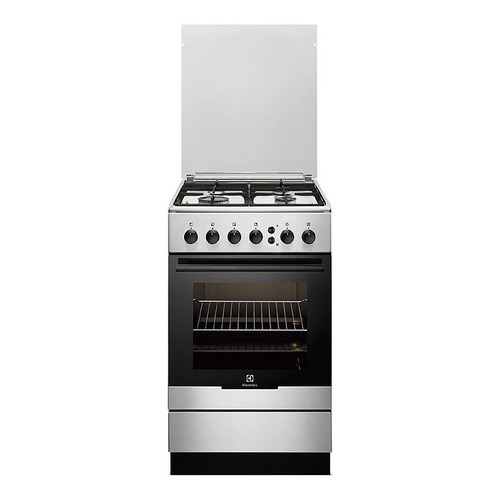 Газовая плита ELECTROLUX EKG951108X, газовая духовка, нержавеющая сталь