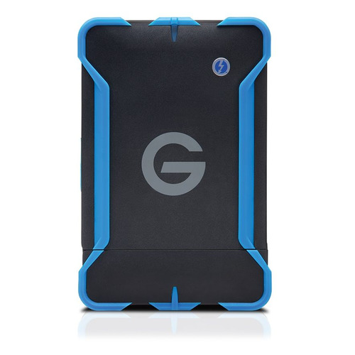 

Внешний жесткий диск WD G DRIVE ev ATC Thunderbolt, 1Тб, черный [0g04453], Черный и голубой