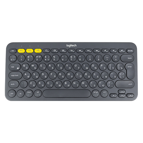 

Клавиатура Logitech Multi-Device K380, беспроводная, темно-серый [920-007584], Multi-Device K380