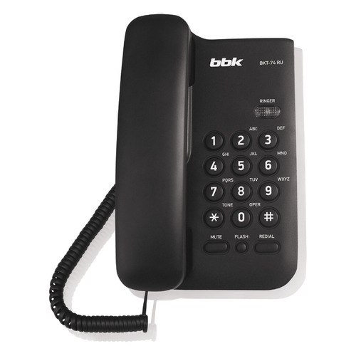 

Проводной телефон BBK BKT-74 RU, черный, BKT-74 RU
