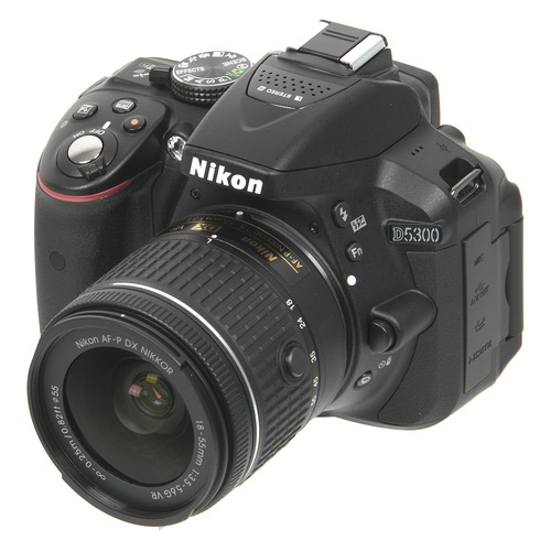 

Зеркальный фотоаппарат NIKON D5300 kit ( AF-P 18-55mm f/3.5-5.6VR), черный