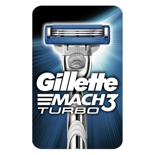 

Бритва GILLETTE Mach3 Turbo, c 1 сменной кассетой [81560290], Хром