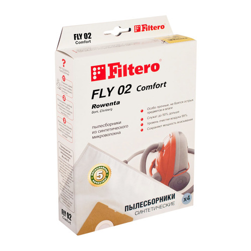

Пылесборники Filtero FLY 02 Comfort, пятислойные, 4, FLY 02 Comfort