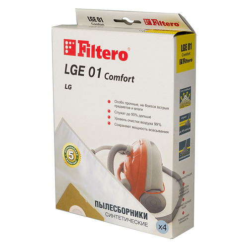 

Пылесборники Filtero LGE 01 Comfort, пятислойные, 4, LGE 01 Comfort