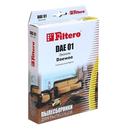 

Пылесборники Filtero DAE 01 Эконом, бумажные, 4, DAE 01 Эконом