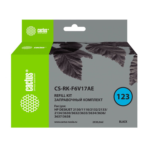 

Заправочный набор Cactus CS-RK-F6V17AE, для HP, 60мл, черный, CS-RK-F6V17AE
