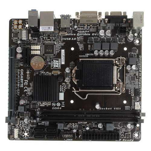 

Материнская плата GIGABYTE GA-H110M-S2V, LGA 1151, Intel H110, mATX, Ret