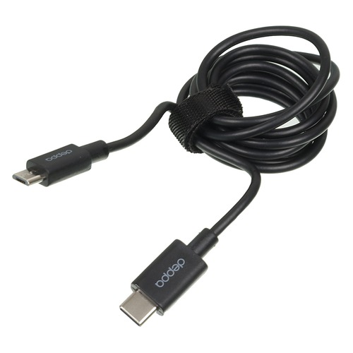 

Кабель DEPPA micro USB B (m), USB Type-C (m), 1.2м, черный [72207]