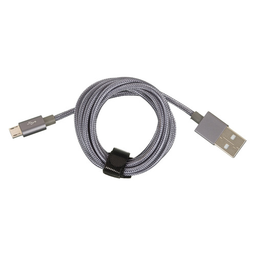 

Кабель DEPPA Alum, micro USB B (m), USB A(m), 1.2м, графитовый [72192]