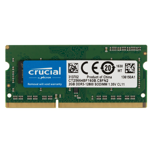 

Модуль памяти CRUCIAL CT25664BF160B DDR3L - 2ГБ 1600, SO-DIMM, Ret, CT25664BF160B