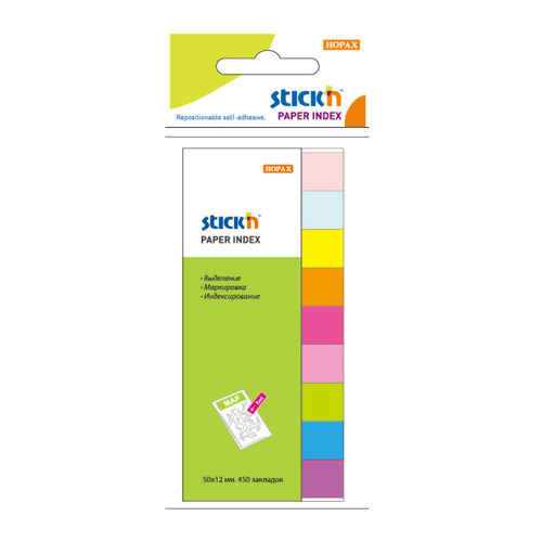 

Упаковка индексов STICK`N 21689, 9 цв. 50 лист. 50x12 мм 24 шт./кор.