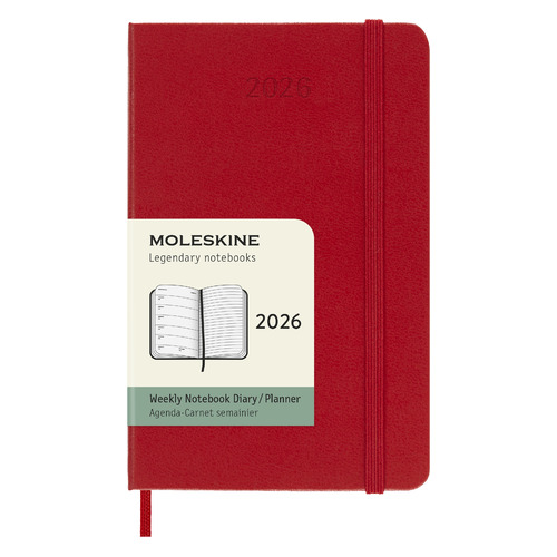 

Еженедельник Moleskine Classic WKNT, 144стр, Красный, WKNT
