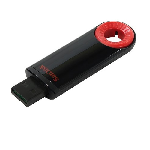 

Флешка USB SANDISK Cruzer Dial 32Гб, USB2.0, черный и красный [sdcz57-032g-b35]