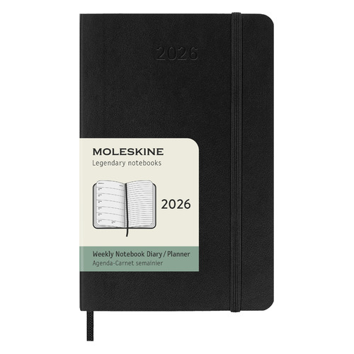

Еженедельник Moleskine Classic Soft WKNT, 144стр., Pocket, черный, WKNT