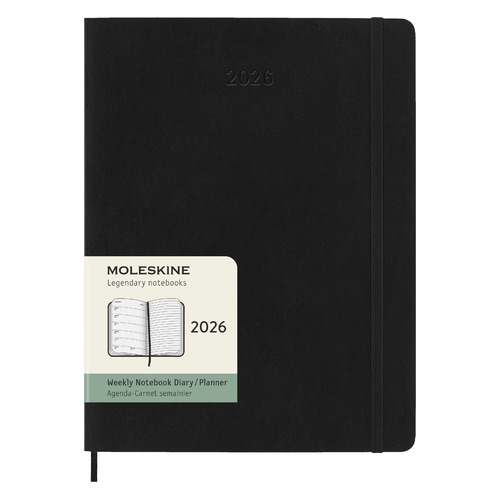 

Еженедельник Moleskine Classic Soft WKNT, 144стр, Черный, WKNT