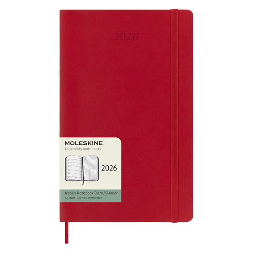 

Еженедельник Moleskine Classic Soft WKNT, 144стр, Красный, WKNT