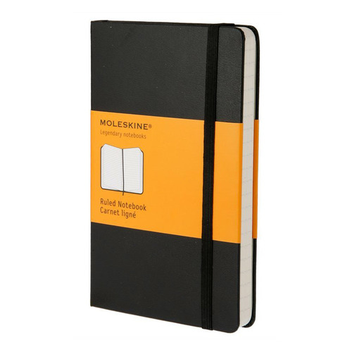 

Упаковка блокнотов MOLESKINE CLASSIC, 240стр, в линейку, твердая обложка, черный [qp060]