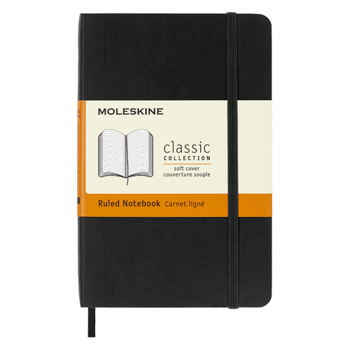 

Блокнот Moleskine CLASSIC SOFT Pocket 90x140мм 192стр. линейка мягкая обложка черный 9 шт./кор.