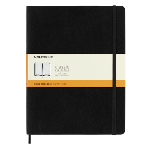 

Блокнот Moleskine CLASSIC SOFT XLarge 190х250мм 192стр. линейка мягкая обложка черный 6 шт./кор.