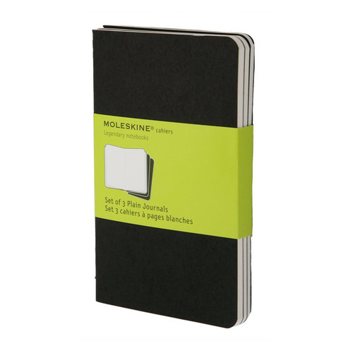

Блокнот Moleskine CAHIER JOURNAL Pocket 90x140мм обложка картон 64стр. нелинованный черный (3шт) 9 шт./кор.