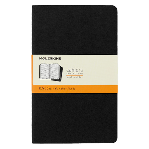 

Упаковка блокнотов MOLESKINE CAHIER JOURNAL, 80стр, в линейку, черный [qp316]