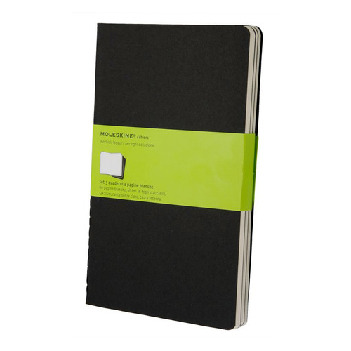 

Блокнот Moleskine CAHIER JOURNAL Large 130х210мм обложка картон 80стр. нелинованный черный (3шт) 6 шт./кор.