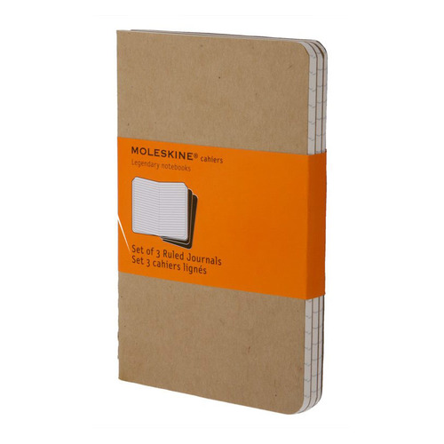 

Упаковка блокнотов MOLESKINE CAHIER JOURNAL, 64стр, в линейку, бежевый [qp411] 9 шт./кор.