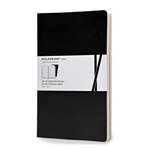 

Блокнот MOLESKINE VOLANT, 96стр, в линейку, мягкая обложка, черный [qp721bk]
