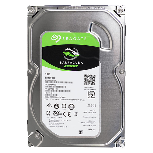 фото Жесткий диск seagate barracuda st1000dm010, 1тб, hdd, sata iii, 3.5"