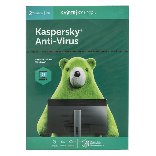 

Антивирус KASPERSKY Anti-Virus 2 ПК 1 год Новая лицензия Card [kl1171rbbfs]