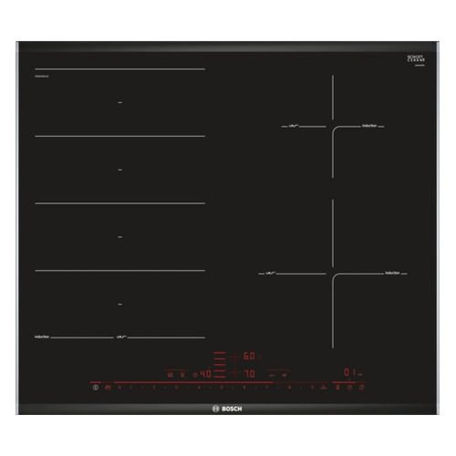 

Варочная панель BOSCH PXE675DC1E, индукционная, независимая, черный