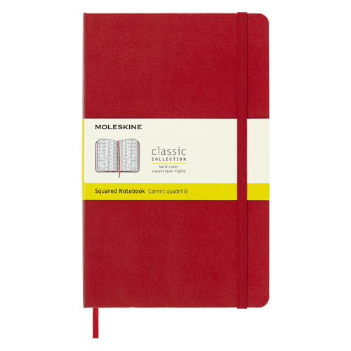 

Упаковка блокнотов MOLESKINE CLASSIC, 240стр, в клеточку, твердая обложка, красный [qp061r] 6 шт./кор.