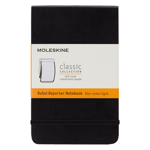 

Упаковка блокнотов MOLESKINE REPORTER SOFT, 192стр, в линейку, мягкая обложка, черный [qp811] 9 шт./кор.