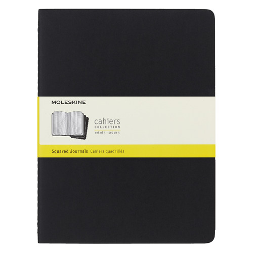 

Блокнот Moleskine CAHIER JOURNAL XLarge 190х250мм обложка картон 120стр. клетка черный (3шт) 6 шт./кор.