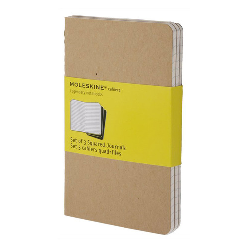 

Упаковка блокнотов MOLESKINE CAHIER JOURNAL, 64стр, в клеточку, бежевый [qp412]