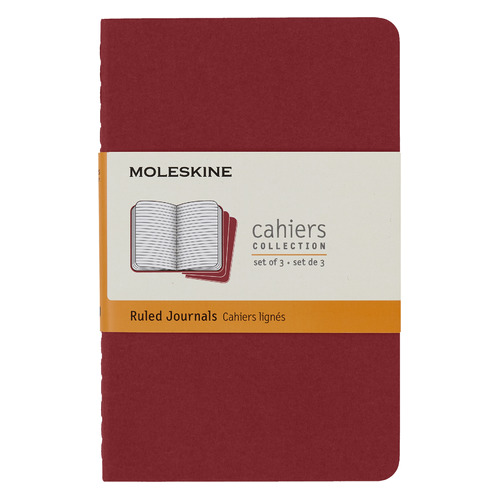 

Блокнот Moleskine CAHIER JOURNAL Pocket 90x140мм обложка картон 64стр. линейка клюквенный (3шт) 9 шт./кор.