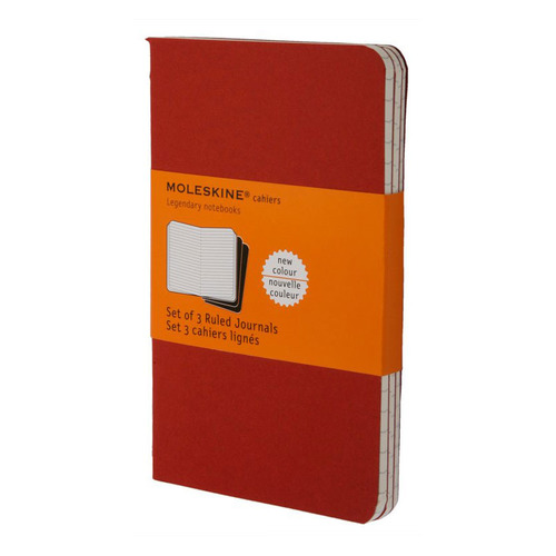 

Упаковка блокнотов MOLESKINE CAHIER JOURNAL, 80стр, в линейку, клюквенный [ch116]