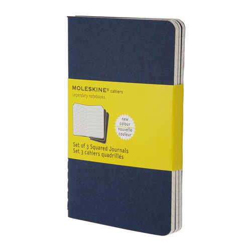 

Блокнот Moleskine CAHIER JOURNAL LARGE 130х210мм обложка картон 80стр. клетка синий индиго (3шт)