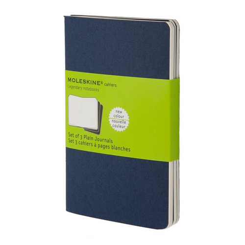 

Блокнот Moleskine CAHIER JOURNAL Large 130х210мм обложка картон 80стр. нелинованный синий индиго (3ш