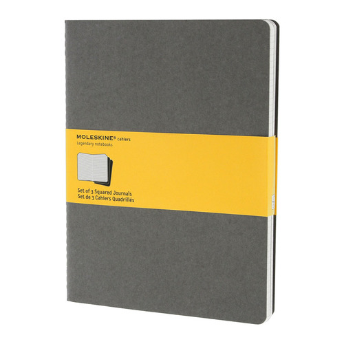 

Блокнот Moleskine CAHIER JOURNAL XLarge 190х250мм обложка картон 120стр. клетка серый (3шт)