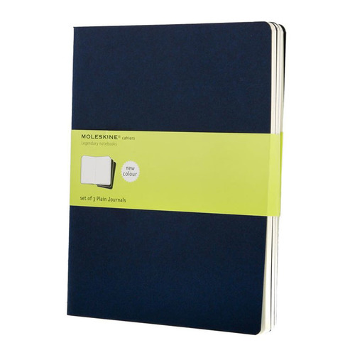 

Блокнот Moleskine CAHIER JOURNAL XLarge 190х250мм обложка картон 120стр. нелинованный синий индиго (