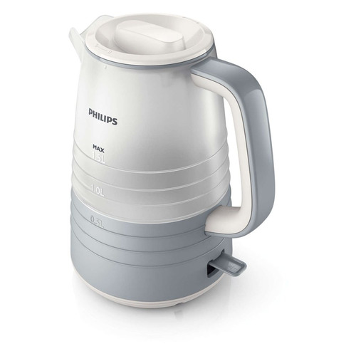 

Чайник электрический PHILIPS HD9335/31, 2200Вт, серый и белый, HD9335/31