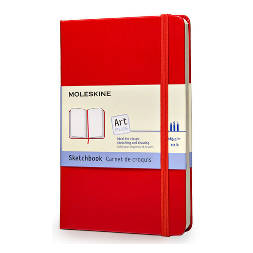 

Блокнот для рисования Moleskine ART SKETCHBOOK Large 130х210мм 104стр. твердая обложка красный, Sketchbook